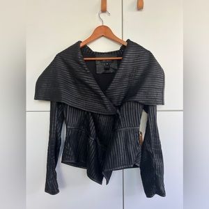 Pink Tartan Leather Jacket